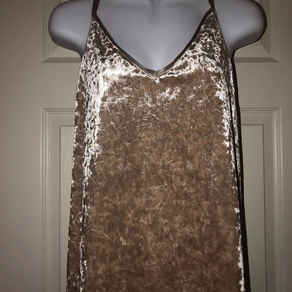 Champagne Velvet Zara Tank